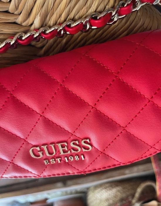 Mala Guess vermelha cintura ou traçar no   peito