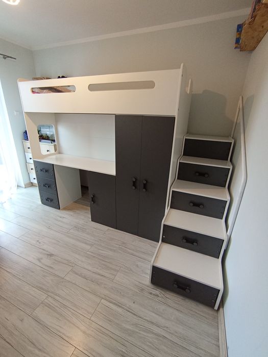 Meble młodzieżowe Interbeds łóżko antresola biurko szafa szuflady