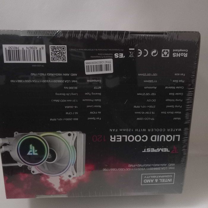 Liquid Cooler Tempest Gaming 120mm RGB - Branco