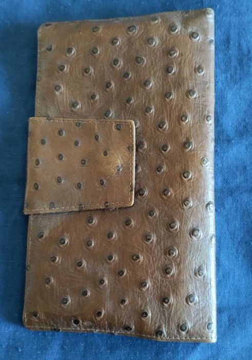 Carteira pele de avestruz genuina NUNCA USADA