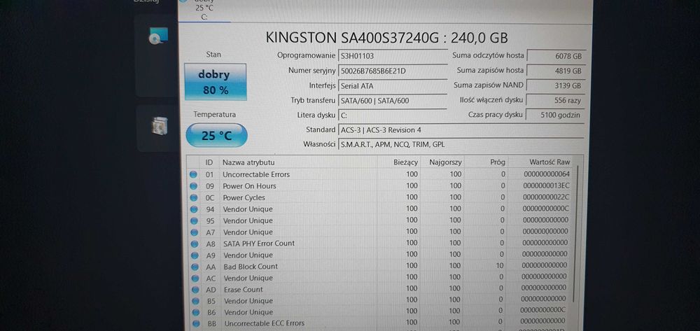 Laptop tytanowy ThinkPad T460 14" FHD IPS i5 8GB 240SSD b.5h ładny