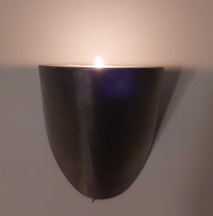 Metalowy kinkiet na t-light, stal szczotkowana