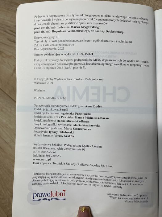 Podręcznik chemia 3 zakres podstawowy