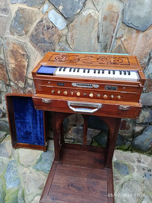 Harmônio Bájá Índia Anos 60 Funciona na Perfeição Som Incrível