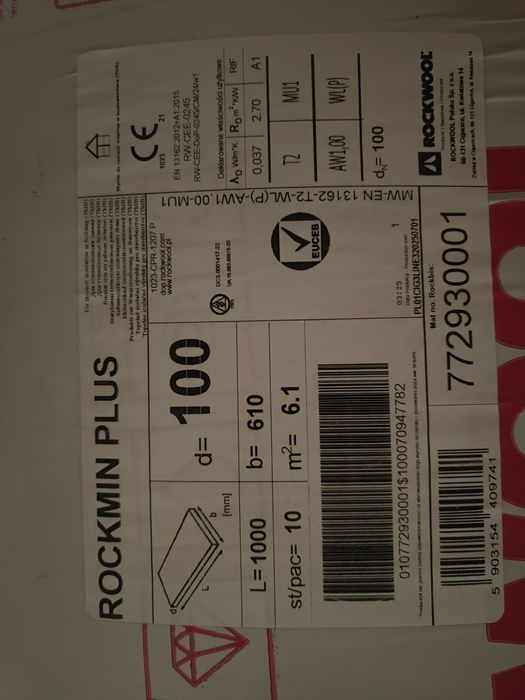 Wełna rockmin plus 10cm