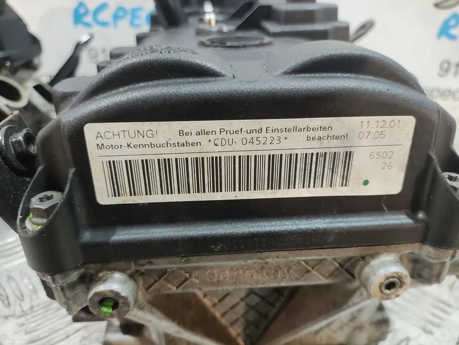 Colaça / Cabeça de Motor Ref. CDU - VWAG | VAG CDU - 3.0