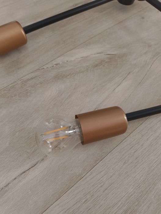 Lampa wisząca Sticks 5-punktowa stalowa czarna Nowodworski 6270