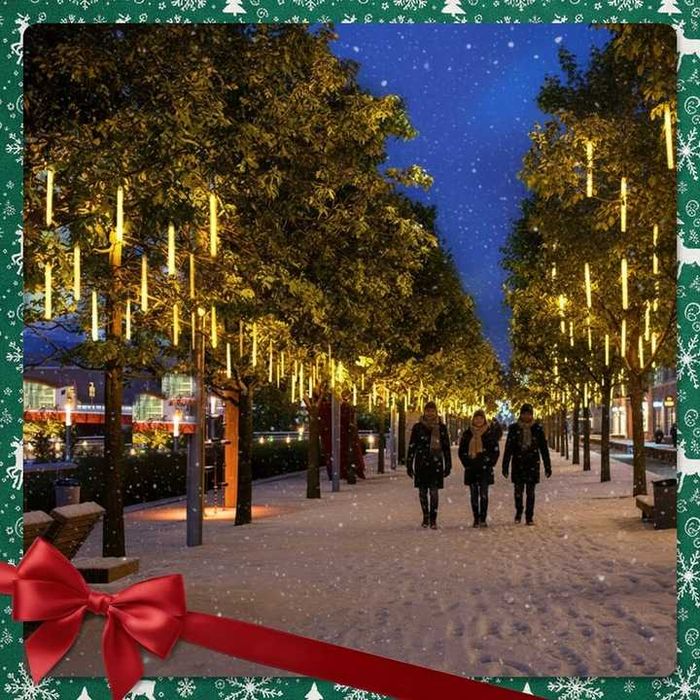 Kurtyna Meteory 50cm Lampki Ciepłe Padający 480 Led Ip44 Girlanda 6m