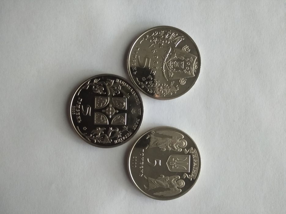Продам монети Покрова, Благовіщення , Хрещення Русі.Номінал 5 грн.