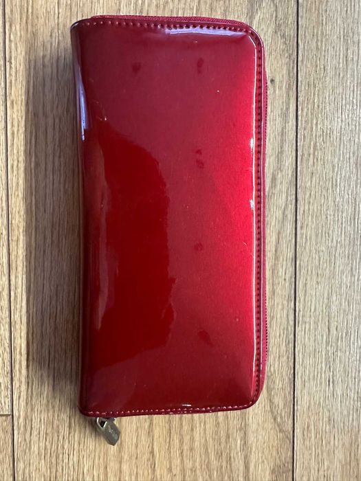 Skórzany portfel Wittchen czerwony lakierowany