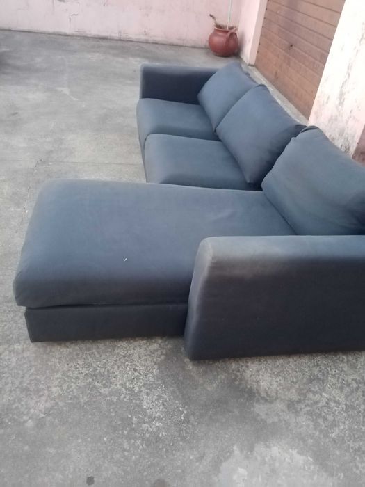 sofá azul chej long