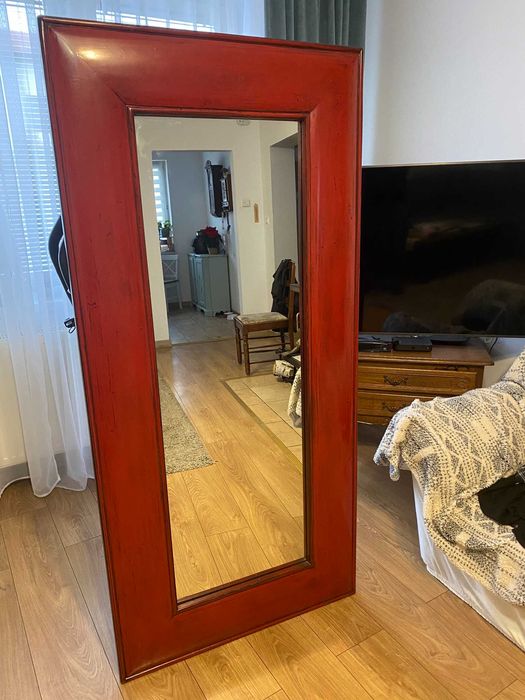 Masywne Lustro Podłogowe/Stojące (170x80 cm) w Unikalnej Ramie Vintage