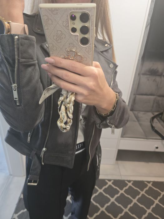 Ramoneska r.S szara, imitacja zamszu