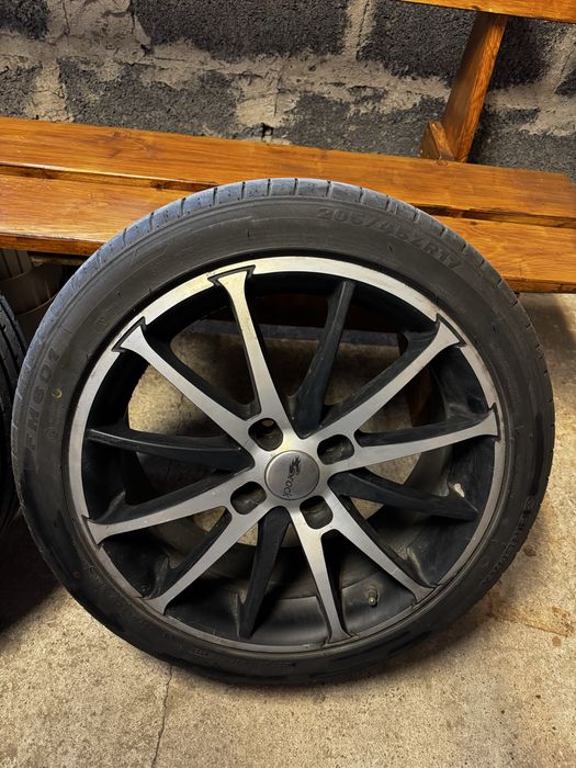 Alufelgi Brock 17 4x100+opony letnie 205/45R17 Komplet(23/24rok)