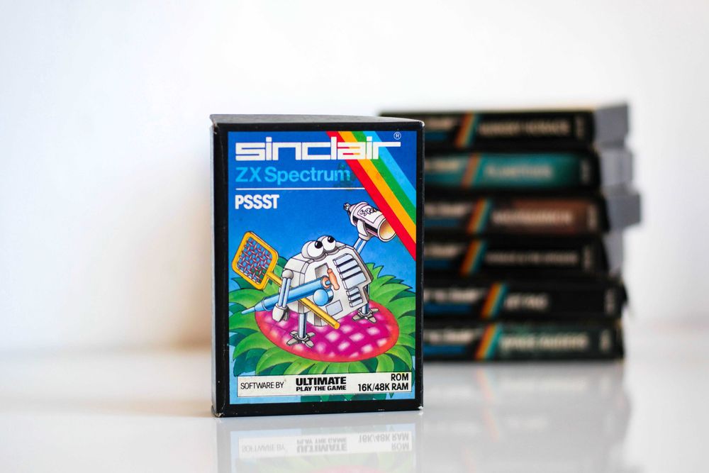 Gra na ZX Spectrum PSSST cartridge w pudełku