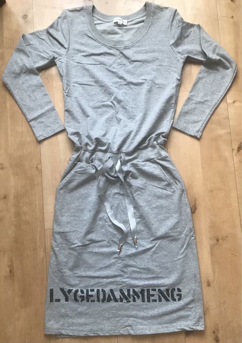 Sukienka dzianinowa szara rozm. L/XL  GIORGIA
