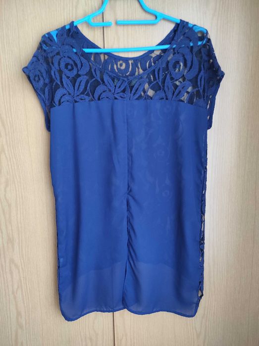 Zara S bluzka damska granatowa