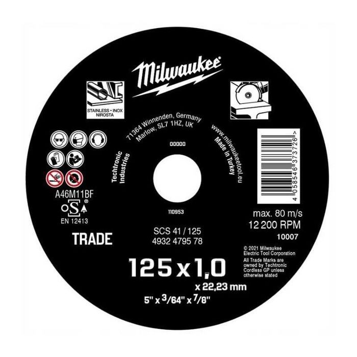 Tarcze do metalu 125 Milwaukee