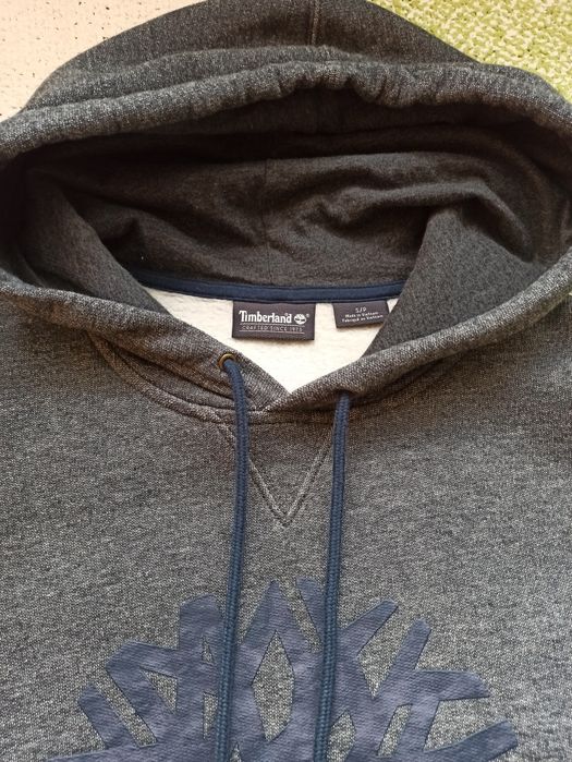 Bluza męska z kapturem szara siwa ciepła Timberland S kangurka super s