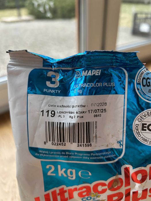 Fuga Mapei 2kg szara, kolor 119