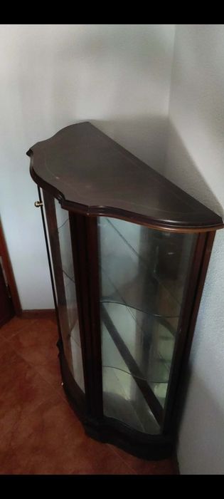 Vitrine vintage mogno
