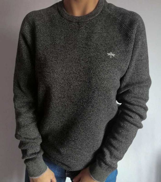 Sweter uniseks 90% bawełna s m damski męski khaki