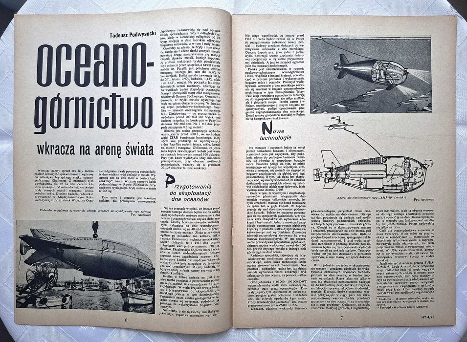Horyzonty Techniki Nr.4 , 1973r,  miesięcznik naukowo-techniczny, PRL