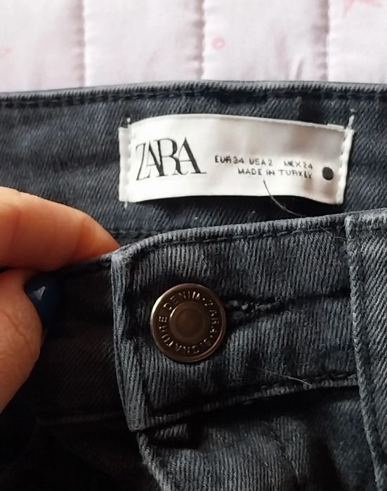 Jeans Zara | preto acinzentado | cinzento | Tamanho 34 | bom estado
