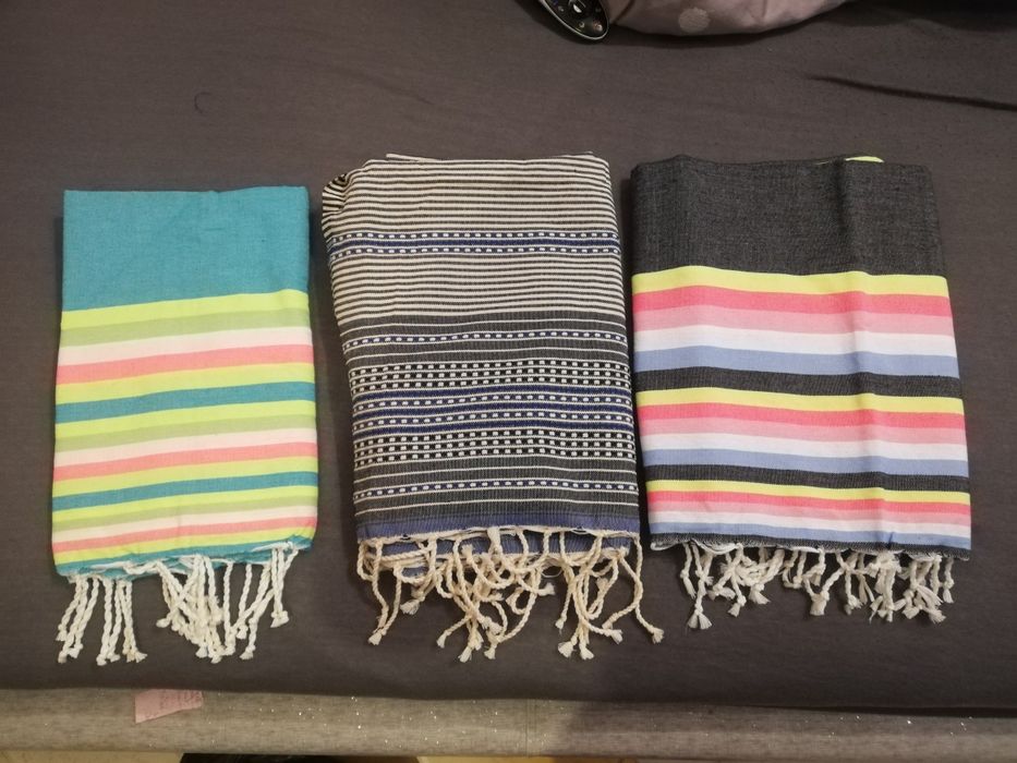 Tunezyjski ręcznik do hammamu, plażowy, na materac, spa, pareo 100x200