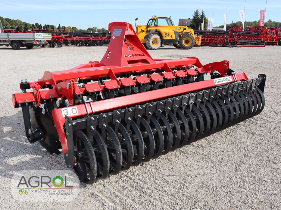 Brona talerzowa agregat Euromasz 3m wał rura daszkowy hydropak