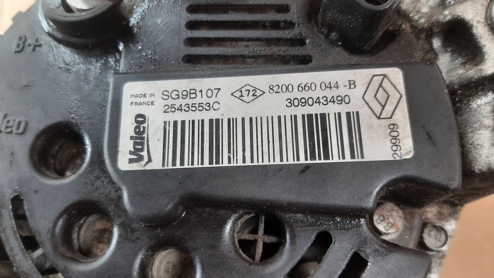 alternator oryginał valeo Dacia Sandero 1.2 16V benz