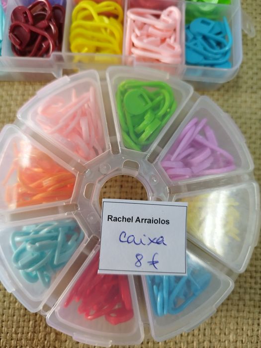 Agulhas crochê metal. Plástico