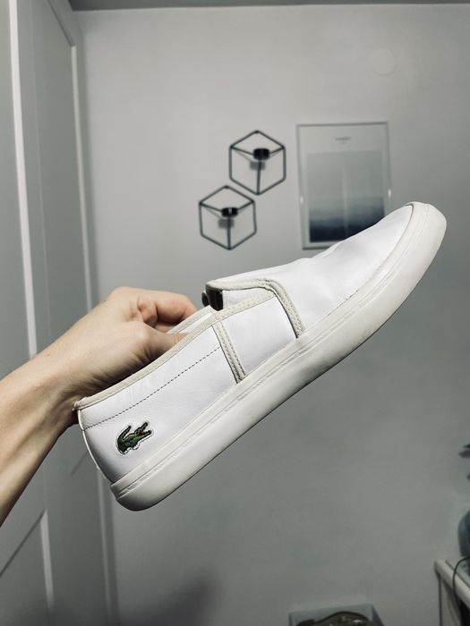 LACOSTE białe tenisówki ze skóry naturalnej rozm. 38