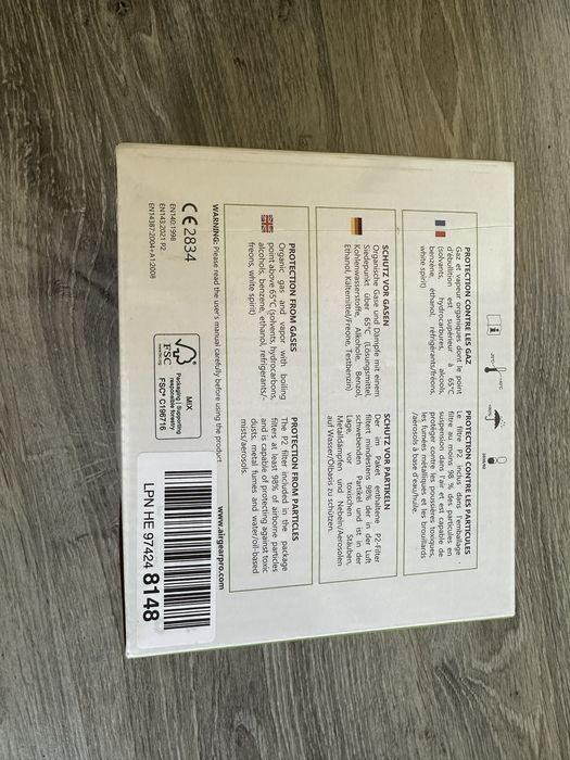 Respirador AirGear PRO M-500 | Proteção A1P2 | Novo