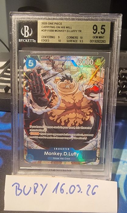 Sprzedam One Piece Tcg Luffy Tarou 9.5 beckett!
Na sprzedaż  Shanks Al