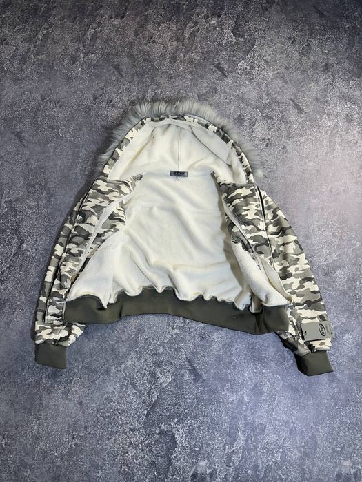 Камо бомбер с мехом аляска куртка кофта камуфляж белый белая біла camo