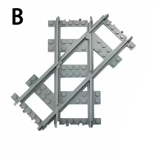 Poczwórne skrzyżowanie Lego - pociąg 60337, 60336, 60198, 60197, 7939