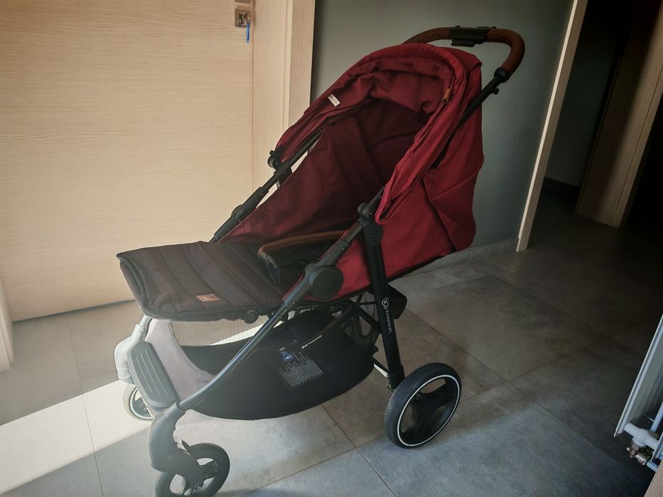 Wózek spacerowy kinderkraft grande lx burgundowy