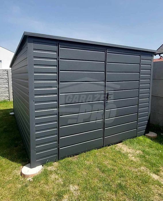 Schowek domek ogrodowy 3,5x4,5m brama dwuskrzydłowa dach  GP458