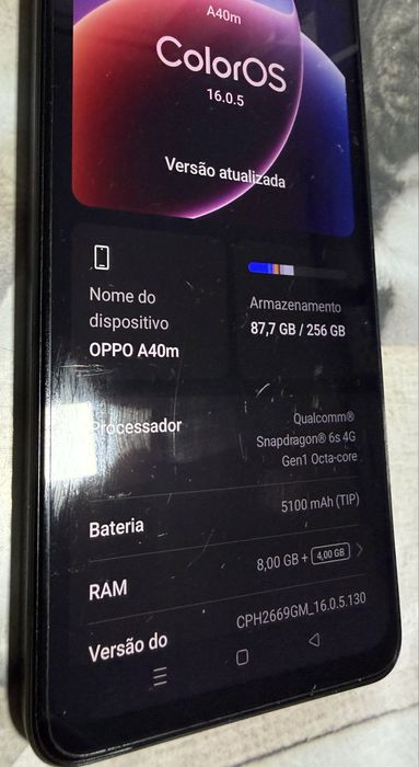 Oppo A40m  12 RAM 256 GB