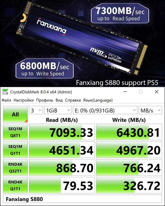 SSD M2 NVME Cusu Fanxiang Ediloca Netac 512Gb 1Tb 2Tb (Нові)
