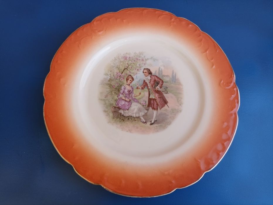Prato Vista Alegre 1881 até 1921 motivo cena romântica
