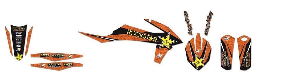 kit autocolantes blackbird rockstar energy ktm exc / sx