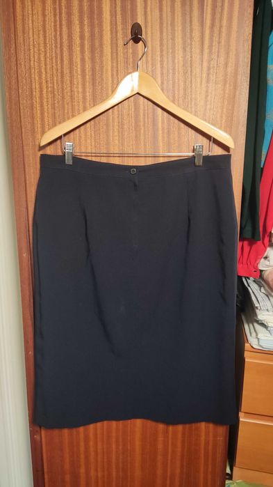 Saia midi vintage preta L/XL