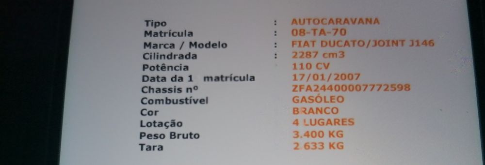Vendo autocaravana fiat joint, 5 /2007