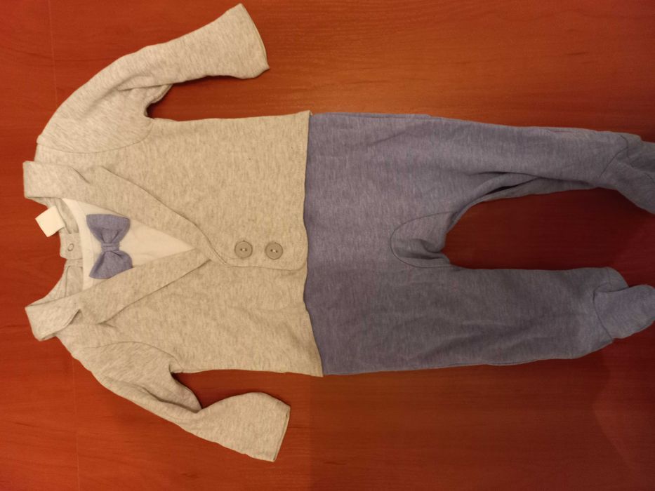 Elegancki pajacyk dla chłopca 68 chrzest święta coolclub