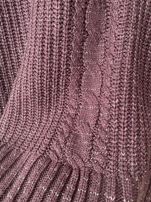 Sweter z golfem fioletowy r. 36/S