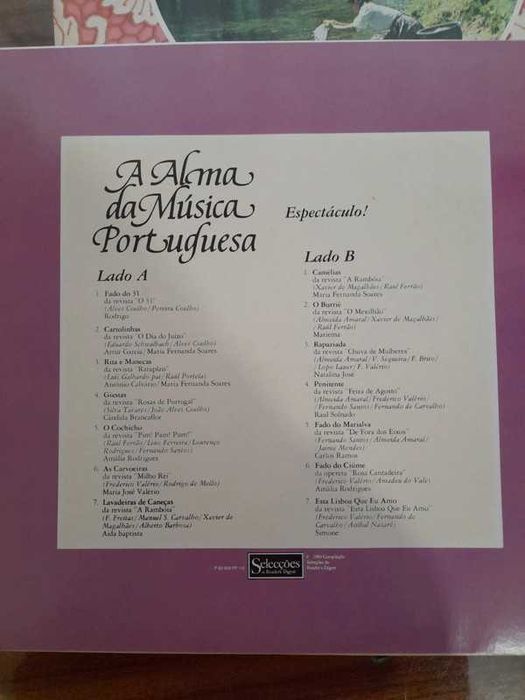 Conjunto de 8 vinis de "A alma da música portuguesa"