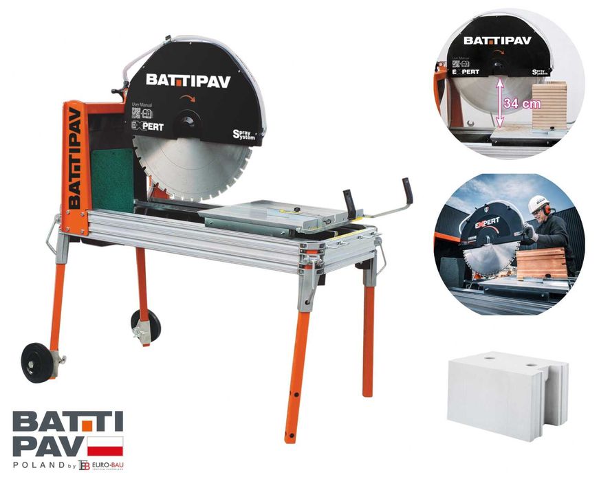 Piła budowlana do pustaków silki stołowa 400V przecinarka stolikowa