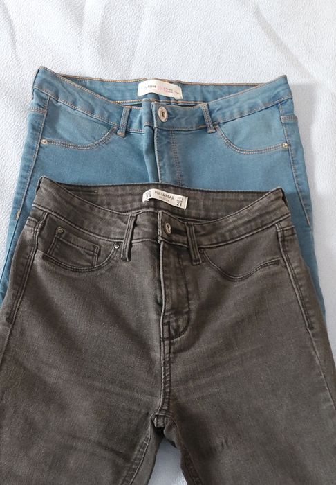 5 Pares Calças - tam 34/S/ 12 anos